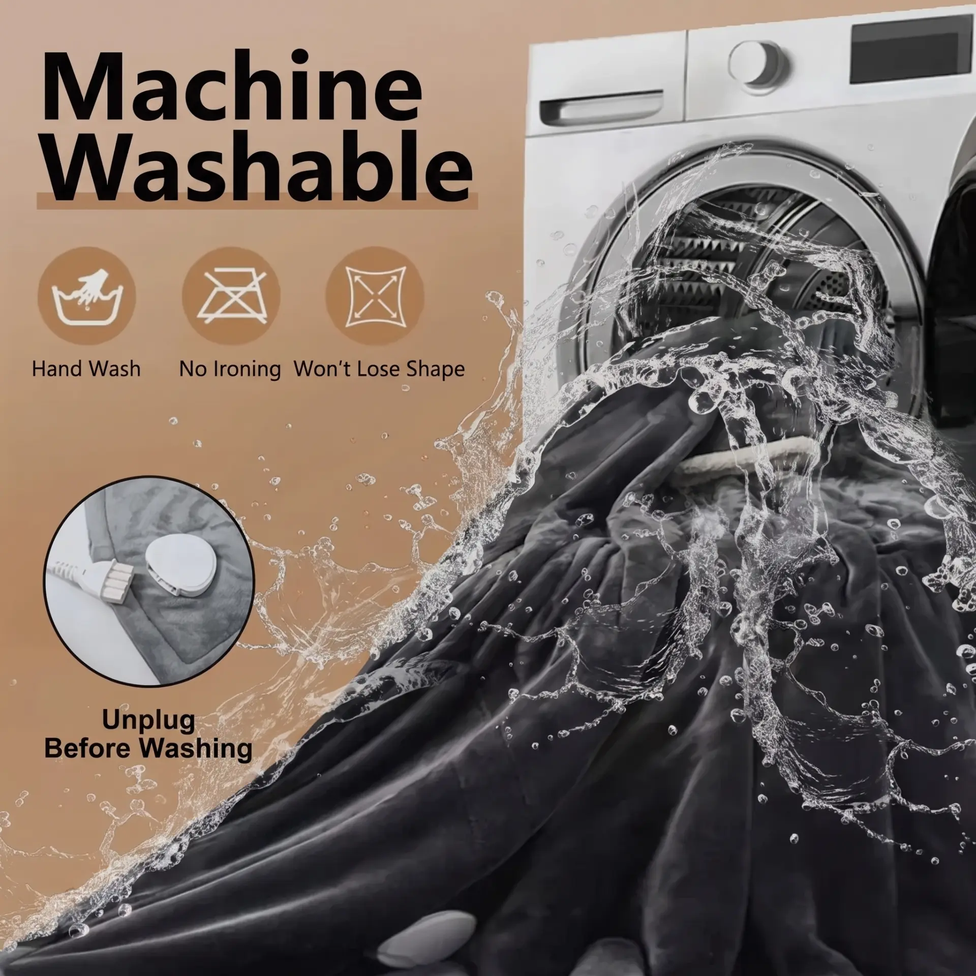 Nesty Robe going into a washing machine